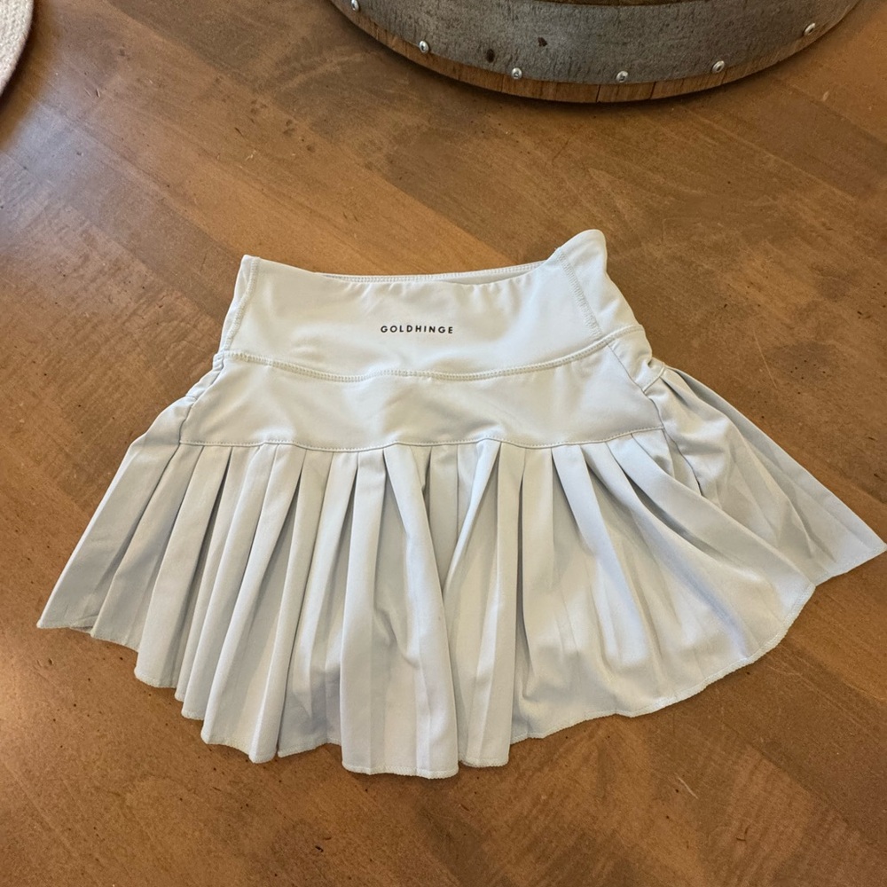 Goldhinge Women's Pleated Skort - Light Blue Size XS